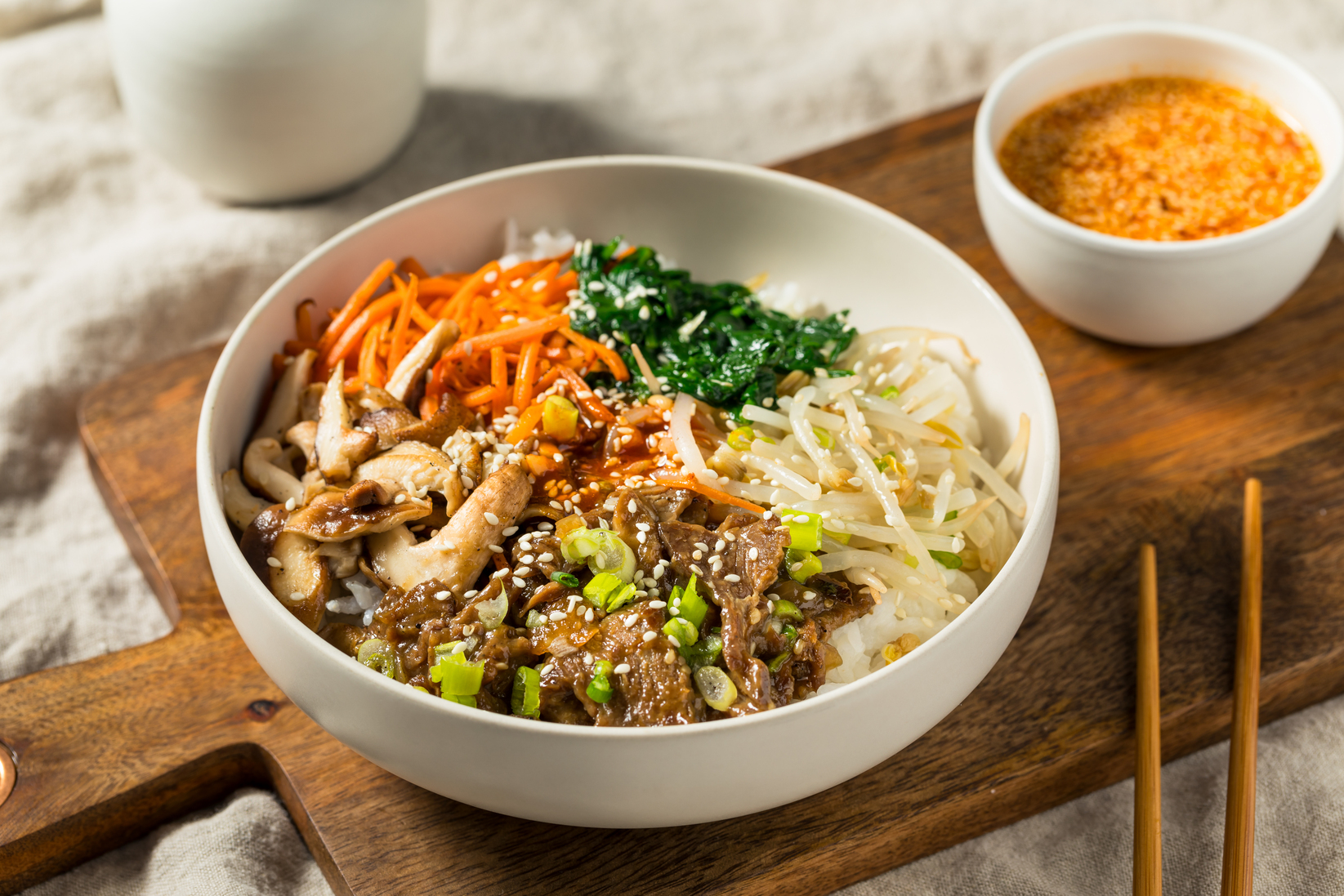 Beef and Vegetables Korean Bibimbap